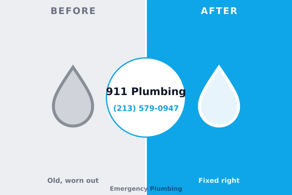 Before and after: plumbing repair Churchill, PA